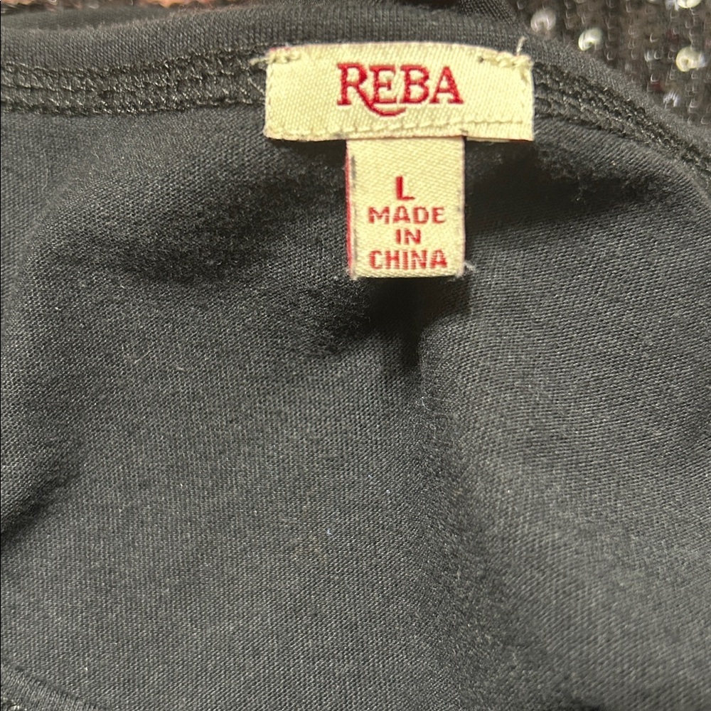 Rodeo Reba Hey Y’all Black Graphic Tee Women’s Large Western Cowgirl Top - Picture 3 of 3